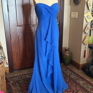DaVinci Royal Blue Strapless Gown